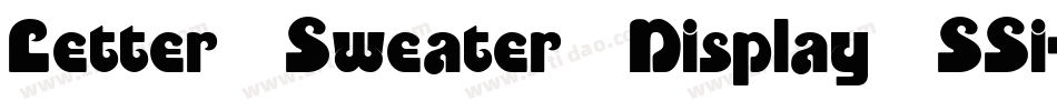 Letter Sweater Display SSi字体转换
